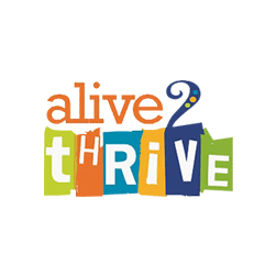 A logo of alive 2 thrive