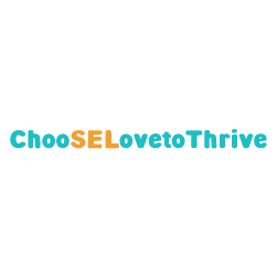 A circle with the words " chooselovetothrive ".